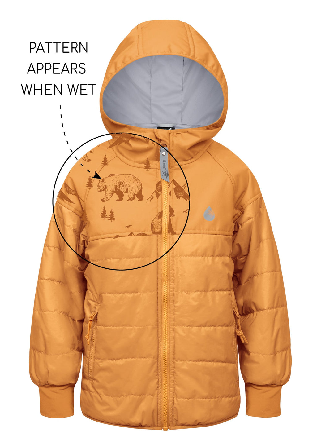 kids hydracload waterproof puffer jacket