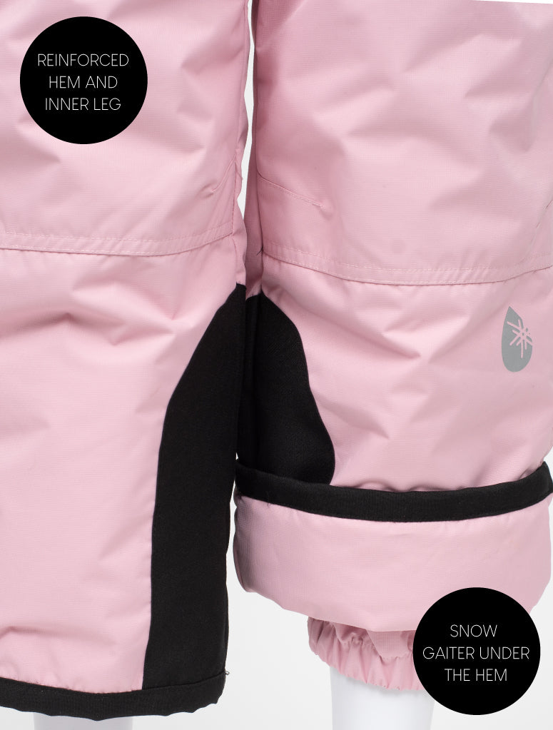 Snowrider Convertible Snow Pants - Ballet Pink
