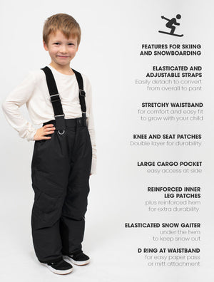 Snowrider Convertible Snow Pants - Black 2026