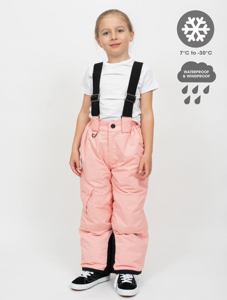 Snowrider Convertible Snow Pants - Apricot Blush