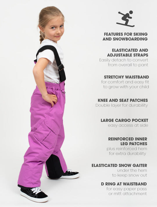 Snowrider Convertible Snow Pants - Berry