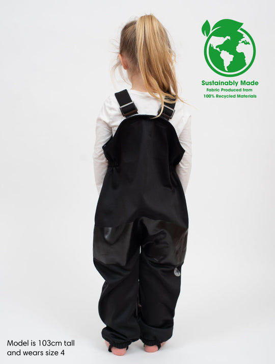 All-Weather Fleece Overalls - Black