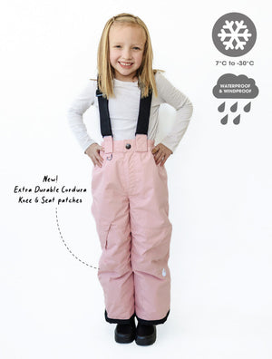 Snowrider Convertible Snow Pants - Dusky Pink