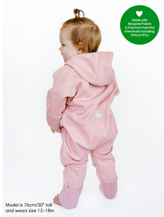 All-Weather Fleece Onesie - Dusky Pink