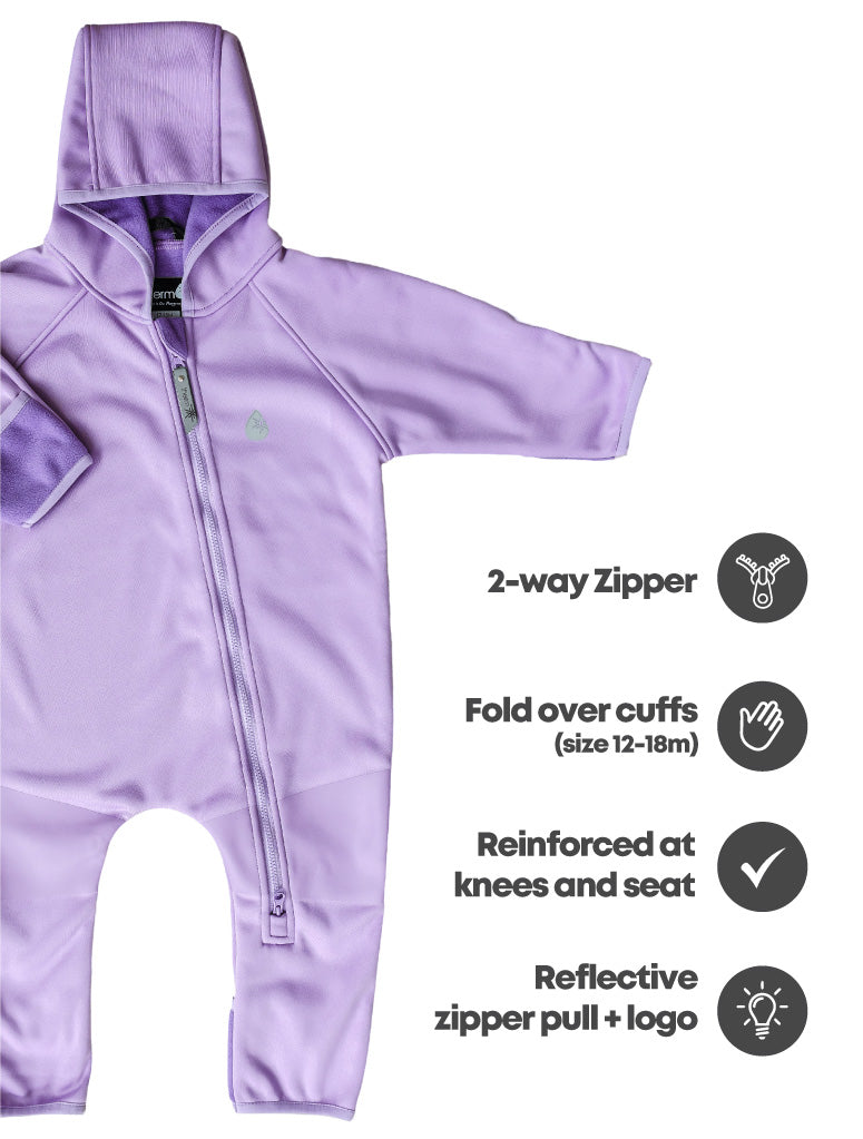 All-Weather Fleece Onesie - Periwinkle