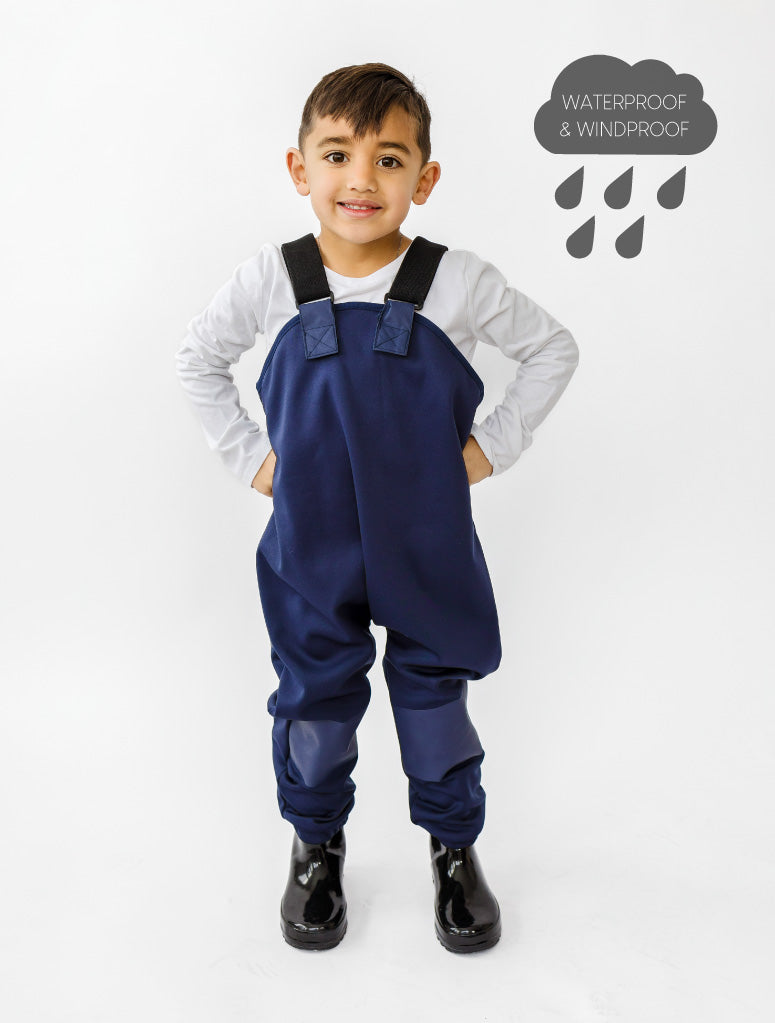 All-Weather Fleece Overalls - Navy DAMAGED