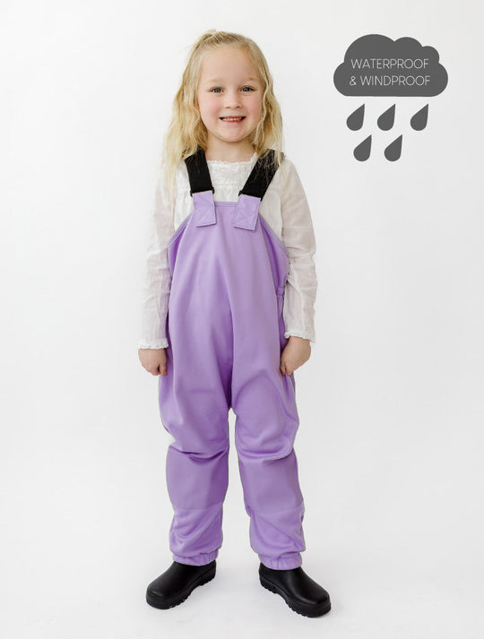 All-Weather Fleece Overalls - Periwinkle DAMAGED