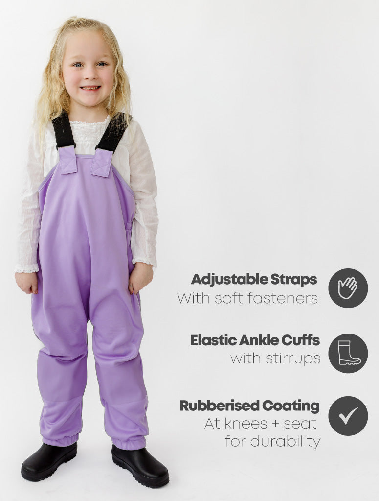 All-Weather Fleece Overalls - Periwinkle DAMAGED
