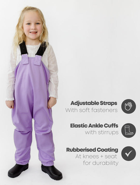 All-Weather Fleece Overalls - Periwinkle DAMAGED