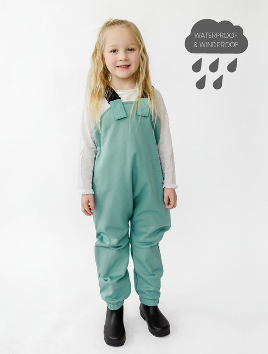 All-Weather Fleece Overalls - Seafoam DAMAGED
