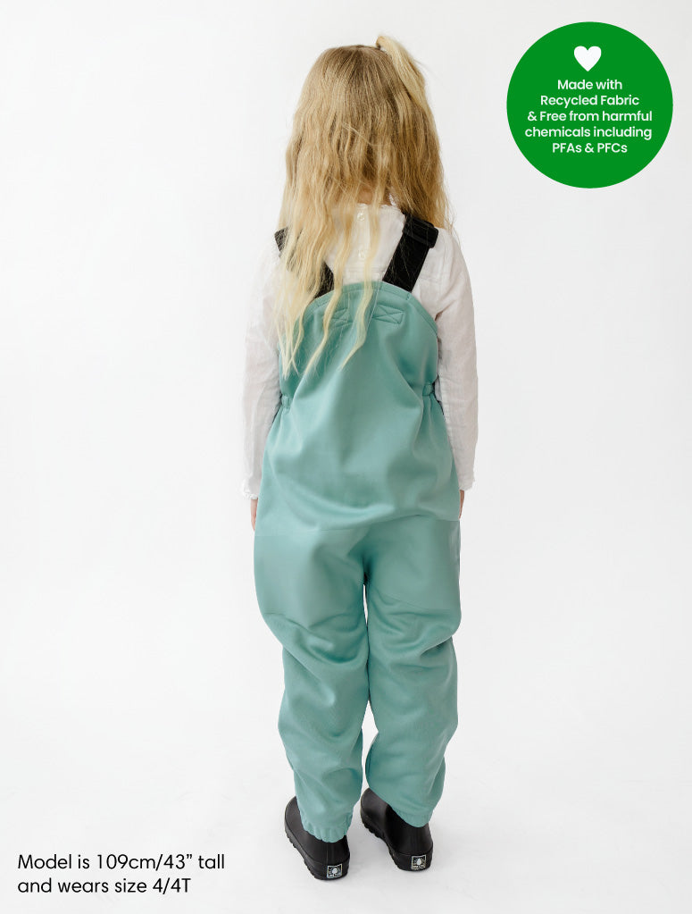 All-Weather Fleece Overalls - Seafoam DAMAGED