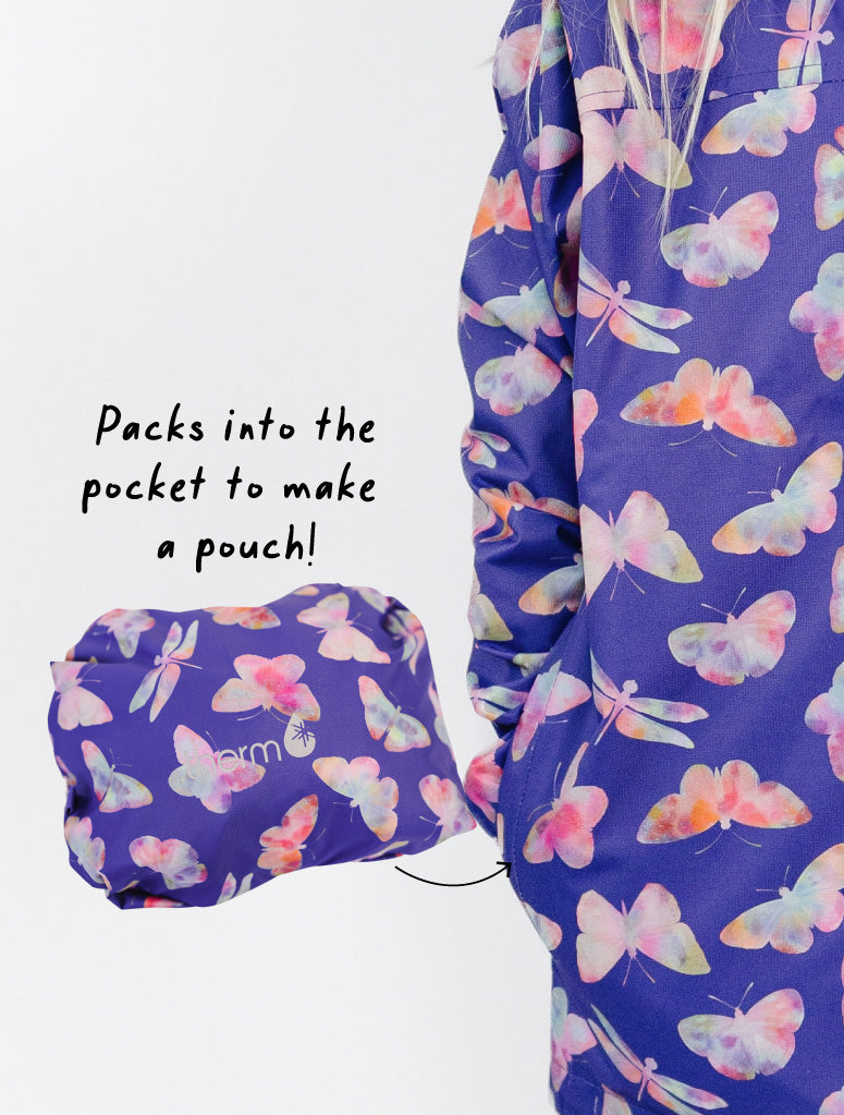 10K Packaway Rainshell - Butterfly