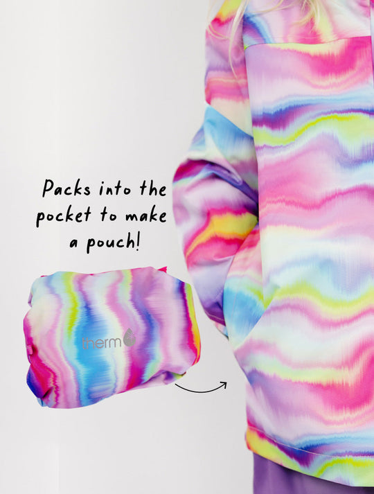 10K Packaway Rainshell - Rainbow Wave