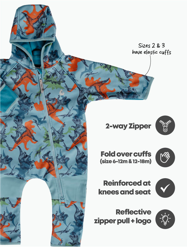 All-Weather Fleece Onesie - Dino