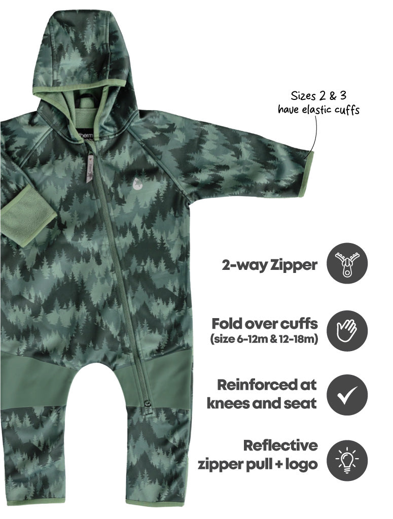 All-Weather Fleece Onesie - Forest Camo
