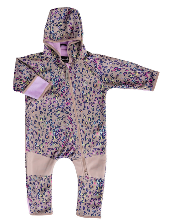 All-Weather Fleece Onesie - Rainbow Leopard