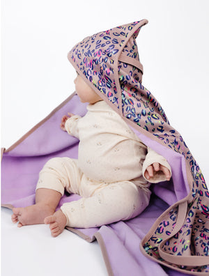 All-Weather Fleece Blanket (Rainbow Leopard)