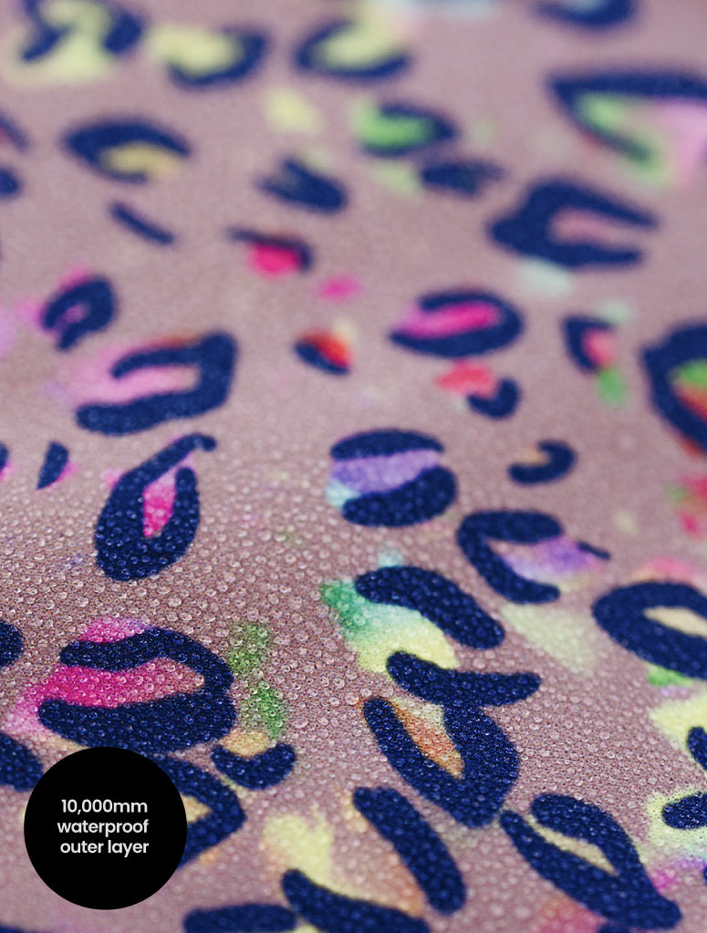 All-Weather Fleece Blanket - Rainbow Leopard