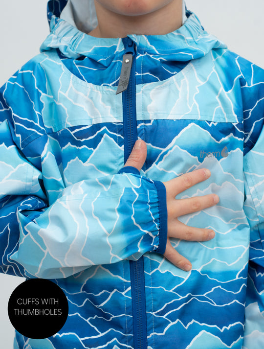 10K Packaway Rainshell - Ice Mountain | Waterproof Windproof Eco