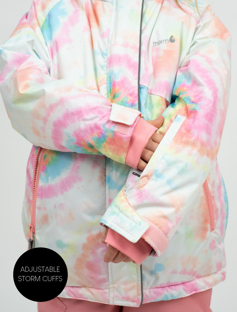 Snowrider Winter Coat - Rainbow Tie Dye | Waterproof Windproof Eco