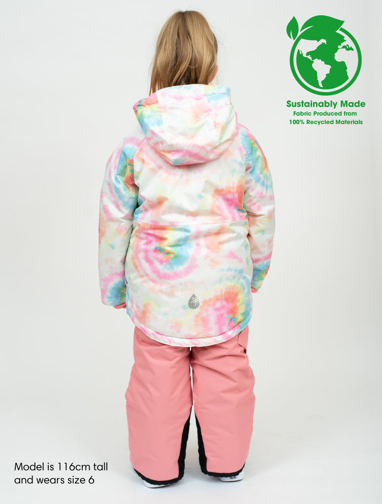 Snowrider Winter Coat - Rainbow Tie Dye | Waterproof Windproof Eco