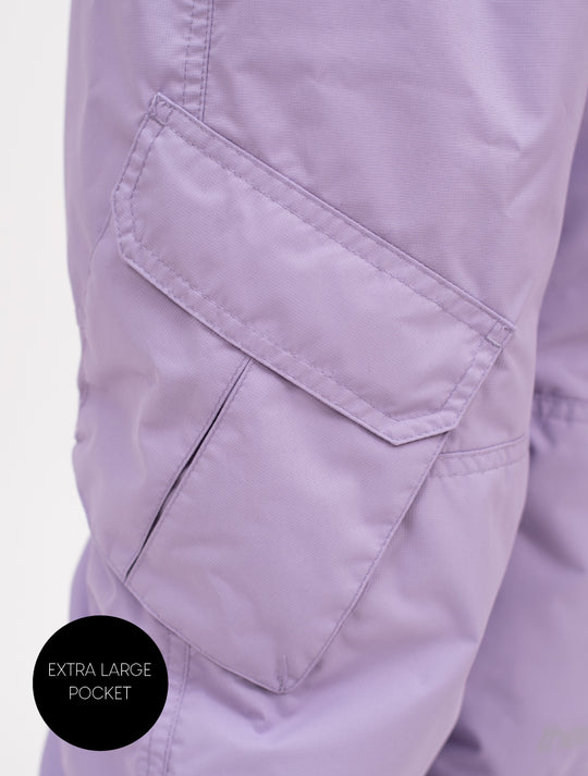 Snowrider Convertible Snow Pants - Lavender | Waterproof Windproof Eco