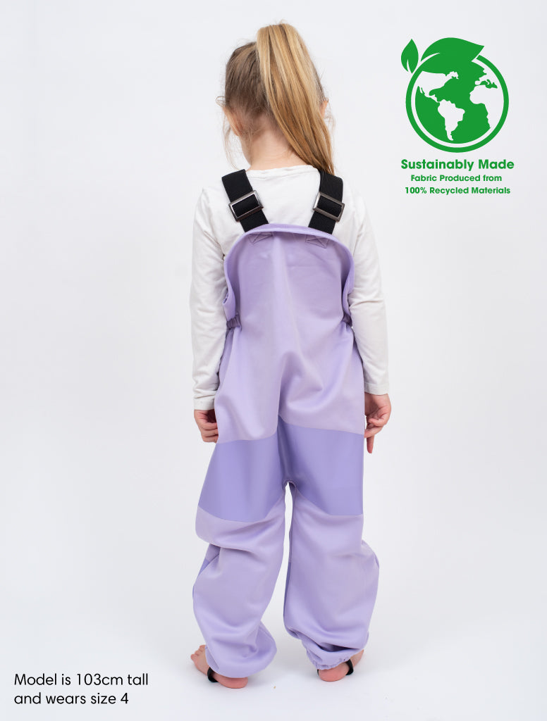 All-Weather Fleece Overalls - Lavender | Waterproof Windproof Eco