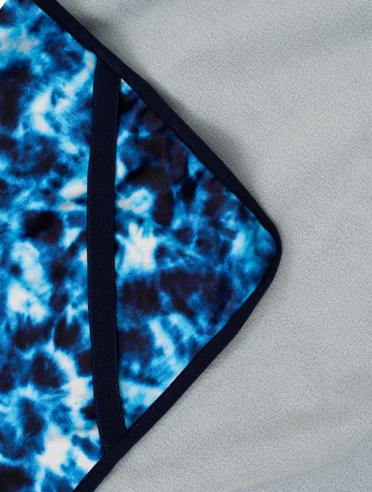 All-Weather Fleece Blanket - Blue Tie Dye | Waterproof Windproof Eco