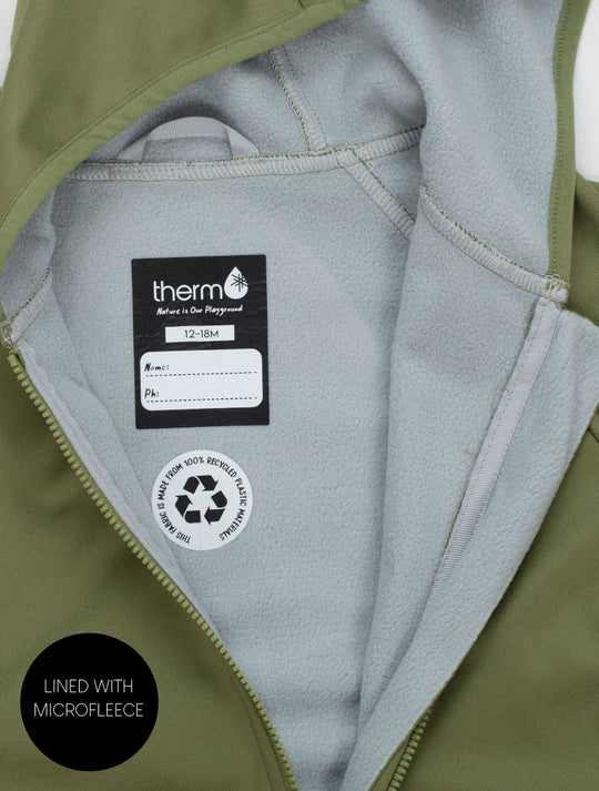 All-Weather Fleece Onesie - Olive | Waterproof Windproof Eco