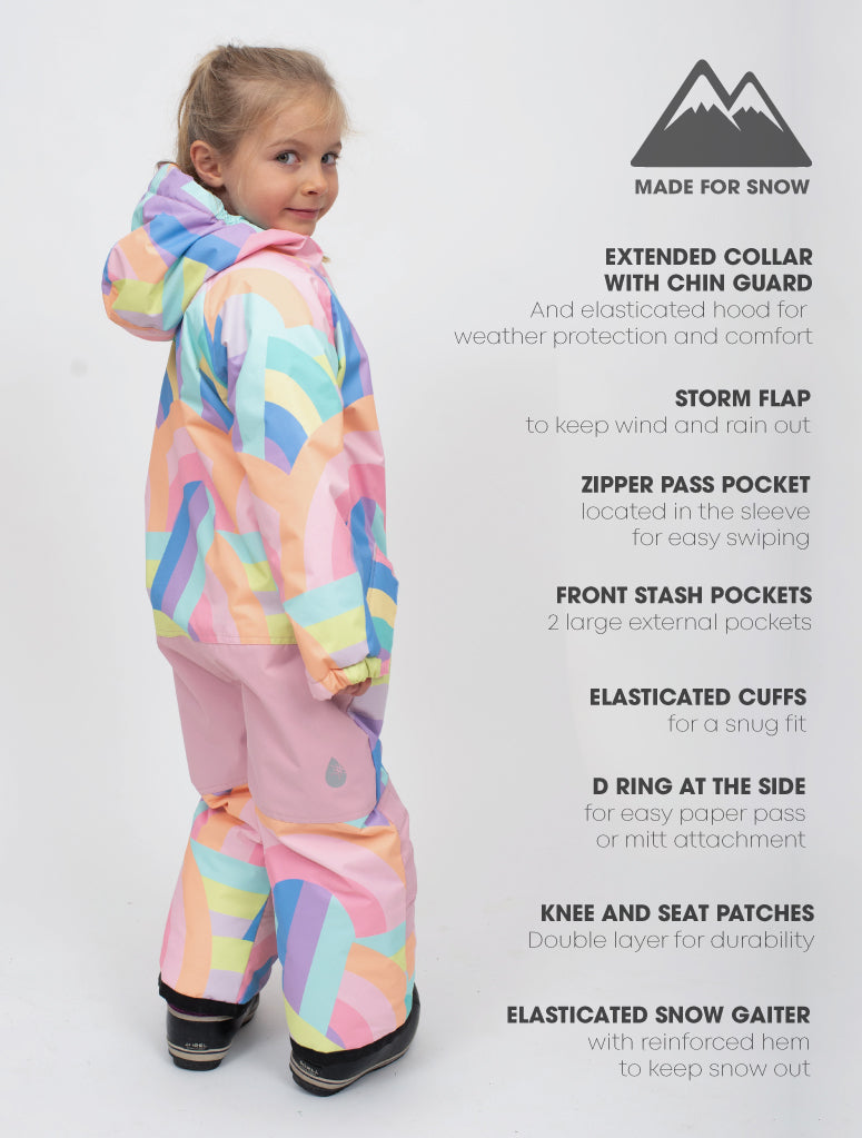 Kids Snowrider One Piece Snowsuit - Sustainable Recycled Materials – Therm  Canada