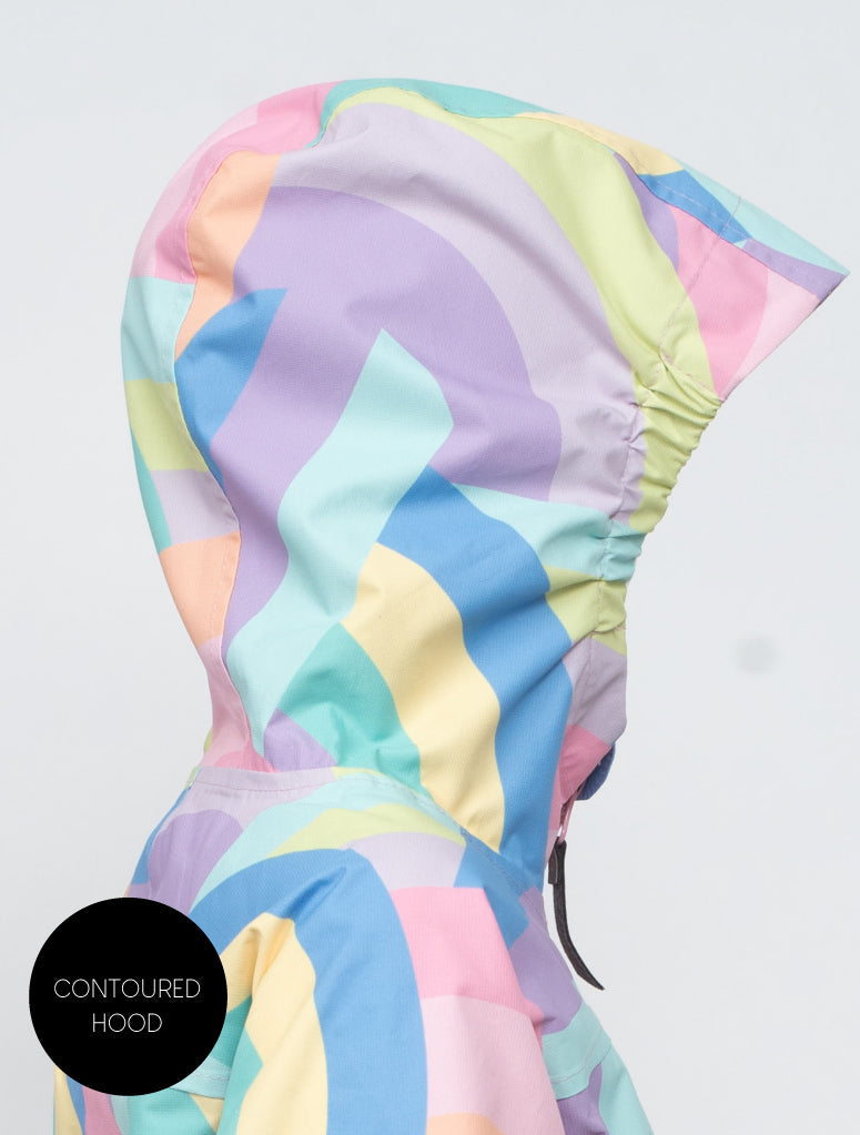 Snowrider One Piece Snowsuit - Rainbow Stripe | Waterproof Windproof Eco