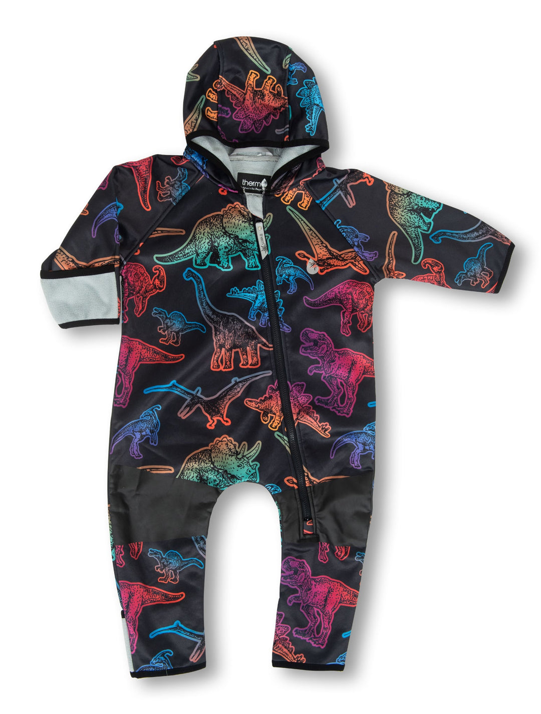 All-Weather Fleece Onesie - Neon Dino | Waterproof Windproof Eco All-Weather Fleece Onesie - Neon Dino | Waterproof Windproof Eco